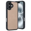 Newface Apple iPhone 16 Kılıf Aras Deri Kapak - Pudra
