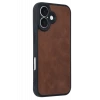 Newface Apple iPhone 16 Kılıf Aras Deri Kapak - Taba
