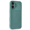 Newface Apple iPhone 16 Kılıf Auto Focus Karbon Kapak - Koyu Yeşil