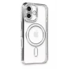 Newface Apple iPhone 16 Kılıf Joke Simli Magneticsafe Kılıf - Gri