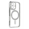 Newface Apple iPhone 16 Kılıf Joke Simli Magneticsafe Kılıf - Gümüş