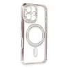 Newface Apple iPhone 16 Kılıf Joke Simli Magneticsafe Kılıf - Pembe