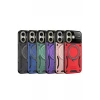 Newface Apple iPhone 16 Kılıf Joy Lens Standlı Kapak - Siyah