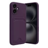 Newface Apple iPhone 16 Kılıf Kelvin Kartvizitli Silikon - Derin Mor
