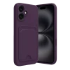 Newface Apple iPhone 16 Kılıf Kelvin Kartvizitli Silikon - Derin Mor