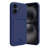 Newface Apple iPhone 16 Kılıf Kelvin Kartvizitli Silikon - Lacivert