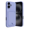 Newface Apple iPhone 16 Kılıf Kelvin Kartvizitli Silikon - Lila