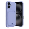 Newface Apple iPhone 16 Kılıf Kelvin Kartvizitli Silikon - Lila