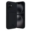 Newface Apple iPhone 16 Kılıf Kelvin Kartvizitli Silikon - Siyah