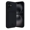 Newface Apple iPhone 16 Kılıf Kelvin Kartvizitli Silikon - Siyah