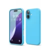 Newface Apple iPhone 16 Kılıf Nano içi Kadife Silikon - Mavi