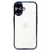 Newface Apple iPhone 16 Kılıf Razer Lensli Silikon - Açık Mavi