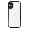 Newface Apple iPhone 16 Kılıf Razer Lensli Silikon - Siyah