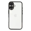 Newface Apple iPhone 16 Kılıf Razer Lensli Silikon - Siyah