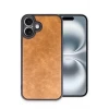 Newface Apple iPhone 16 Plus Kılıf Aras Deri Kapak - Taba