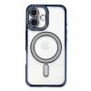 Newface Apple iPhone 16 Plus Kılıf Joke Simli Magneticsafe Kılıf - Lacivert