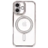 Newface Apple iPhone 16 Plus Kılıf Joke Simli Magneticsafe Kılıf - Pembe