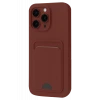 Newface Apple iPhone 16 Plus Kılıf Kelvin Kartvizitli Silikon - Bordo