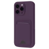 Newface Apple iPhone 16 Plus Kılıf Kelvin Kartvizitli Silikon - Derin Mor