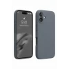 Newface Apple iPhone 16 Plus Kılıf Nano içi Kadife Silikon - Gri