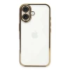 Newface Apple iPhone 16 Plus Kılıf Razer Lensli Silikon - Gold