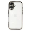 Newface Apple iPhone 16 Plus Kılıf Razer Lensli Silikon - Titanyum Gri