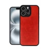 Newface Apple iPhone 16 Pro Kılıf Aras Deri Kapak - Kırmızı