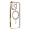 Newface Apple iPhone 16 Pro Kılıf Joke Simli Magneticsafe Kılıf - Gold
