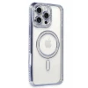 Newface Apple iPhone 16 Pro Kılıf Joke Simli Magneticsafe Kılıf - Mavi