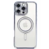 Newface Apple iPhone 16 Pro Kılıf Joke Simli Magneticsafe Kılıf - Mavi