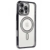 Newface Apple iPhone 16 Pro Kılıf Joke Simli Magneticsafe Kılıf - Siyah