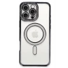 Newface Apple iPhone 16 Pro Kılıf Joke Simli Magneticsafe Kılıf - Siyah