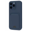 Newface Apple iPhone 16 Pro Kılıf Kelvin Kartvizitli Silikon - Lacivert