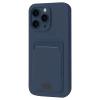 Newface Apple iPhone 16 Pro Kılıf Kelvin Kartvizitli Silikon - Lacivert