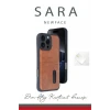 Newface Apple iPhone 16 Pro Kılıf Sara Kartvizitli Deri Kılıf - Taba