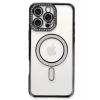 Newface Apple iPhone 16 Pro Max Kılıf Joke Simli Magneticsafe Kılıf - Gri