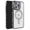 Newface Apple iPhone 16 Pro Max Kılıf Joke Simli Magneticsafe Kılıf - Siyah