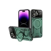 Newface Apple iPhone 16 Pro Max Kılıf Joy Lens Standlı Kapak - Koyu Yeşil