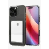 Newface Apple iPhone 16 Pro Max Kılıf Kart Şeffaf Silikon - Şeffaf