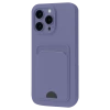 Newface Apple iPhone 16 Pro Max Kılıf Kelvin Kartvizitli Silikon - Lila