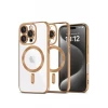 Newface Apple iPhone 16 Pro Max Kılıf Kross Magneticsafe Kapak - Çöl Titanyum