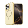 Newface Apple iPhone 16 Pro Max Live Diamond Magsafe Kapak - Sarı