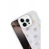 Newface Apple iPhone 16 Pro Max Lumi Desenli Kapak - Beyaz