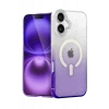 Newface Apple iPhone 16 Pummel Shiny Magsafe Kapak - Mor