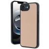 Newface Apple iPhone 16E Kılıf Aras Deri Kapak - Pudra