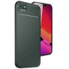 Newface Apple iPhone 16E Kılıf Auto Focus Karbon Kapak - Koyu Yeşil
