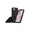 Newface Apple iPhone 16E Kılıf Montreal Yüzüklü Silikon Kapak - Siyah
