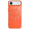 Newface Apple iPhone 17 Air Live Diamond Magsafe Kapak - Turuncu