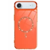 Newface Apple iPhone 17 Air Live Diamond Magsafe Kapak - Turuncu