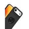 Newface Apple iPhone 17 Air Montreal Yüzüklü Silikon Kapak - Siyah